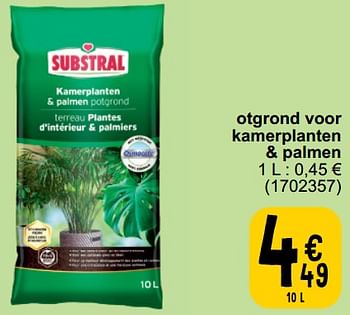 Promoties Potgrond voor kamerplanten + palmen - Substral - Geldig van 19/03/2024 tot 30/03/2024 bij Cora