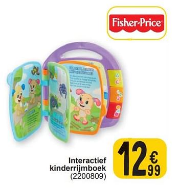Promotions Interactief kinderrijmboek - Fisher-Price - Valide de 19/03/2024 à 30/03/2024 chez Cora