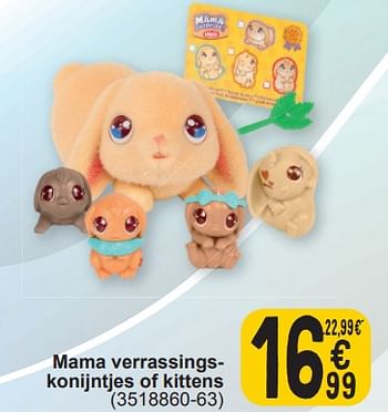 Promoties Mama verrassingskonijntjes of kittens - Mama - Geldig van 19/03/2024 tot 30/03/2024 bij Cora