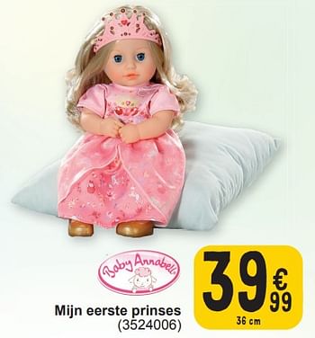 Promoties Mijn eerste prinses - Baby Annabell - Geldig van 19/03/2024 tot 30/03/2024 bij Cora