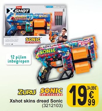 Promoties Xshot skins dread sonic - Sonic The Hedgehog - Geldig van 19/03/2024 tot 30/03/2024 bij Cora