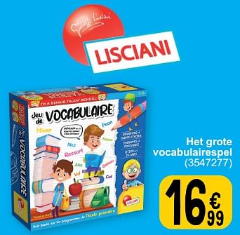 Promotions Het grote vocabulairespel - Lisciani Giochi - Valide de 19/03/2024 à 30/03/2024 chez Cora
