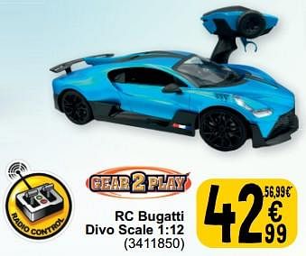 Promotions Rc bugatti divo scale - Gear2Play - Valide de 19/03/2024 à 30/03/2024 chez Cora