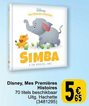 Promoties Disney mes premières histoires - Huismerk - Cora - Geldig van 19/03/2024 tot 30/03/2024 bij Cora