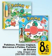 Pokémon pinceau magique bienvenue à paldea pochette de stickers-Huismerk - Cora