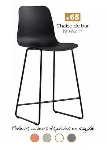 Promoties Chaise de bar  - Huismerk - Euroshop - Geldig van 14/03/2024 tot 31/05/2024 bij Euro Shop