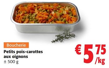 Promotions Petits pois-carottes aux oignons - Produit maison - Colruyt - Valide de 13/03/2024 à 26/03/2024 chez Colruyt