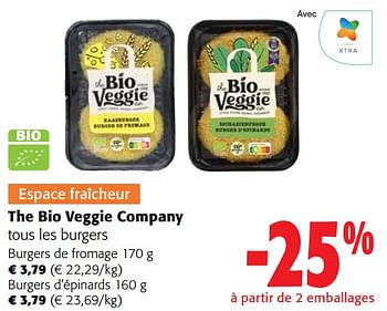 Promotions The bio veggie company tous les burgers - The Bio Veggie Company - Valide de 13/03/2024 à 26/03/2024 chez Colruyt