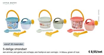 Promoties 5-delige strandset - Little Dutch - Geldig van 08/03/2024 tot 30/06/2024 bij Multi Bazar