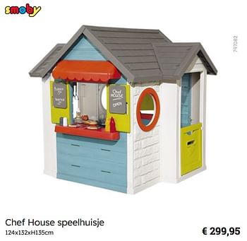 Promoties Chef house speelhuisje - Smoby - Geldig van 08/03/2024 tot 30/06/2024 bij Multi Bazar