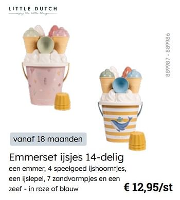 Promotions Emmerset ijsjes 14-delig - Little Dutch - Valide de 08/03/2024 à 30/06/2024 chez Multi Bazar