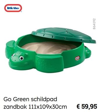 Promotions Go green schildpad zandbak - Little Tikes - Valide de 08/03/2024 à 30/06/2024 chez Multi Bazar