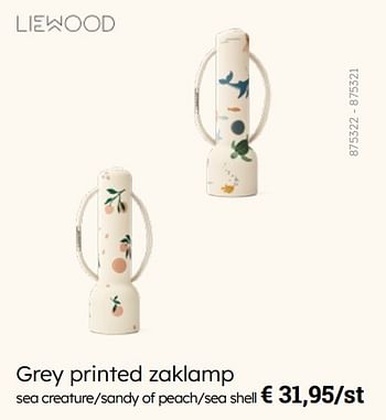 Promotions Grey printed zaklamp - Liewood - Valide de 08/03/2024 à 30/06/2024 chez Multi Bazar
