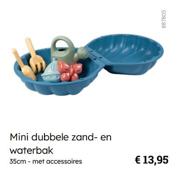 Promotions Mini dubbele zand- en waterbak - Produit Maison - Multi Bazar - Valide de 08/03/2024 à 30/06/2024 chez Multi Bazar