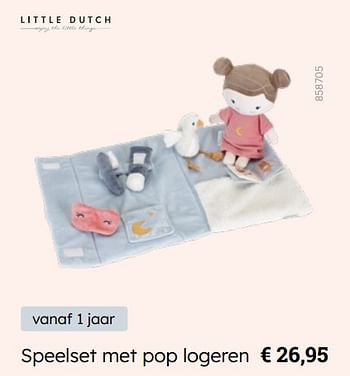 Promotions Speelset met pop logeren - Little Dutch - Valide de 08/03/2024 à 30/06/2024 chez Multi Bazar