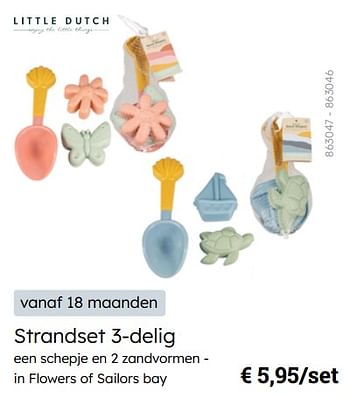 Promotions Strandset 3-delig - Little Dutch - Valide de 08/03/2024 à 30/06/2024 chez Multi Bazar