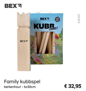 Promotions Family kubbspel - Bex - Valide de 08/03/2024 à 30/06/2024 chez Multi Bazar