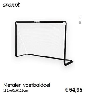 Promotions Metalen voetbaldoel - SportX - Valide de 08/03/2024 à 30/06/2024 chez Multi Bazar