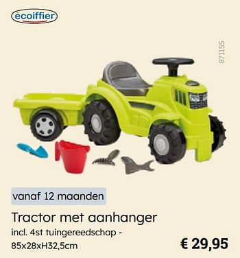 Promotions Tractor met aanhanger - Ecoiffier - Valide de 08/03/2024 à 30/06/2024 chez Multi Bazar