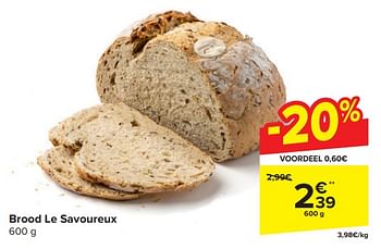 Promoties Brood le savoureux - Huismerk - Carrefour  - Geldig van 20/03/2024 tot 02/04/2024 bij Carrefour
