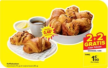 Promoties Koffiekoeken - Huismerk - Carrefour  - Geldig van 20/03/2024 tot 02/04/2024 bij Carrefour