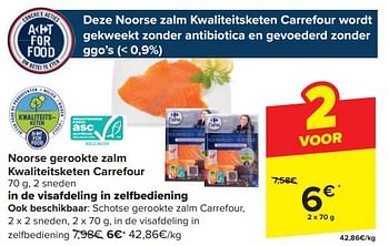 Promoties Noorse gerookte zalm kwaliteitsketen carrefour - Huismerk - Carrefour  - Geldig van 20/03/2024 tot 02/04/2024 bij Carrefour