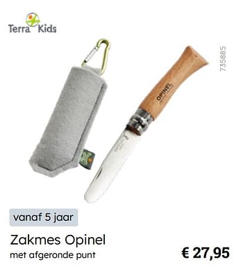 Promotions Zakmes opinel - Terra Kids - Valide de 08/03/2024 à 30/06/2024 chez Multi Bazar