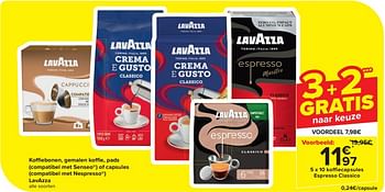 Promotions Koffiecapsules espresso classico - Lavazza - Valide de 20/03/2024 à 02/04/2024 chez Carrefour