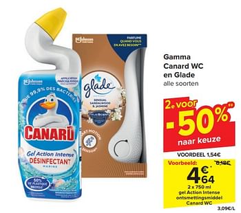 Promotions Gel action intense ontsmettingsmiddel canard wc - Canard WC - Valide de 20/03/2024 à 02/04/2024 chez Carrefour