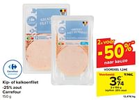 Kip- of kalkoenfi let -25% zout carrefour-Huismerk - Carrefour 