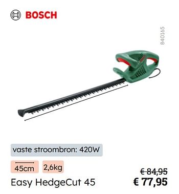 Promoties Bosch easy hedgecut 45 - Bosch - Geldig van 08/03/2024 tot 31/08/2024 bij Multi Bazar