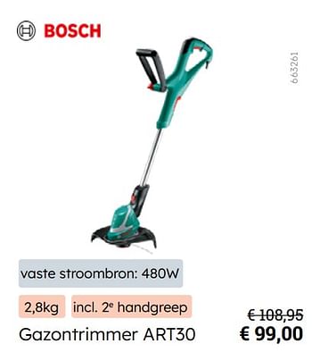 Promoties Bosch gazontrimmer art30 - Bosch - Geldig van 08/03/2024 tot 31/08/2024 bij Multi Bazar