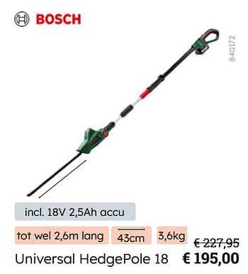 Promotions Bosch universal hedgepole 18 - Bosch - Valide de 08/03/2024 à 31/08/2024 chez Multi Bazar