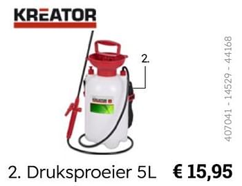Promotions Druksproeier - Kreator - Valide de 08/03/2024 à 31/08/2024 chez Multi Bazar