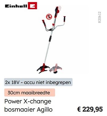 Promotions Einhell power x-change bosmaaier agillo - Einhell - Valide de 08/03/2024 à 31/08/2024 chez Multi Bazar