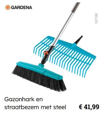 Promotions Gazonhark en straatbezem met steel - Gardena - Valide de 08/03/2024 à 31/08/2024 chez Multi Bazar