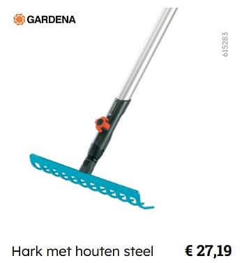 Promoties Hark met houten steel - Gardena - Geldig van 08/03/2024 tot 31/08/2024 bij Multi Bazar