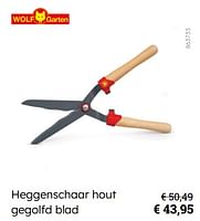 Promoties Heggenschaar hout gegolfd blad - Wolf Garten - Geldig van 08/03/2024 tot 31/08/2024 bij Multi Bazar
