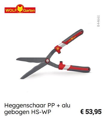 Promotions Heggenschaar pp + alu gebogen hs-wp - Wolf Garten - Valide de 08/03/2024 à 31/08/2024 chez Multi Bazar
