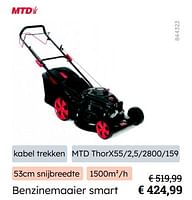 Promoties Mtd benzinemaaier smart - MTD - Geldig van 08/03/2024 tot 31/08/2024 bij Multi Bazar