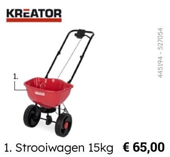 Promotions Strooiwagen - Kreator - Valide de 08/03/2024 à 31/08/2024 chez Multi Bazar