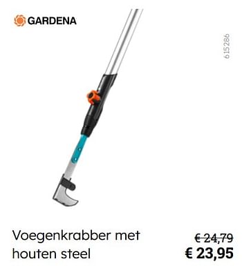 Promoties Voegenkrabber met houten steel - Gardena - Geldig van 08/03/2024 tot 31/08/2024 bij Multi Bazar