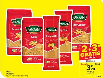 Promotions Pâtes panzani spaghetti - Panzani - Valide de 20/03/2024 à 02/04/2024 chez Carrefour