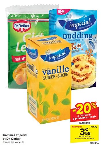 Promoties Sucre vanillé imperial - Imperial Desserts - Geldig van 20/03/2024 tot 02/04/2024 bij Carrefour