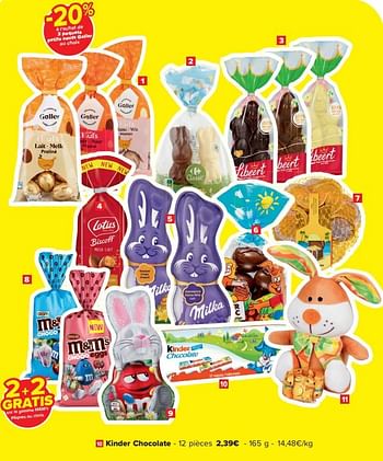 Promotions Kinder chocolate - Kinder - Valide de 20/03/2024 à 02/04/2024 chez Carrefour