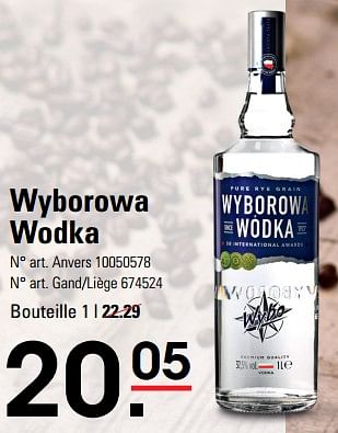 Promoties Wyborowa wodka - Wyborowa - Geldig van 14/03/2024 tot 30/03/2024 bij Sligro