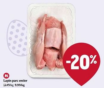 Promotions Lapin parc entier - Produit Maison - Delhaize - Valide de 21/03/2024 à 27/03/2024 chez Delhaize