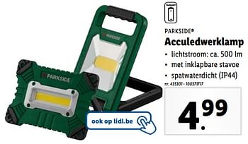 Promoties Acculedwerklamp - Parkside - Geldig van 27/03/2024 tot 02/04/2024 bij Lidl