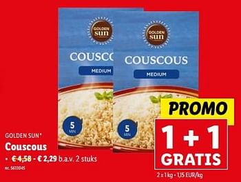 Promotions Couscous - Golden Sun - Valide de 27/03/2024 à 02/04/2024 chez Lidl