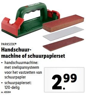 Promoties Handschuurmachine of schuurpapierset - Parkside - Geldig van 27/03/2024 tot 02/04/2024 bij Lidl